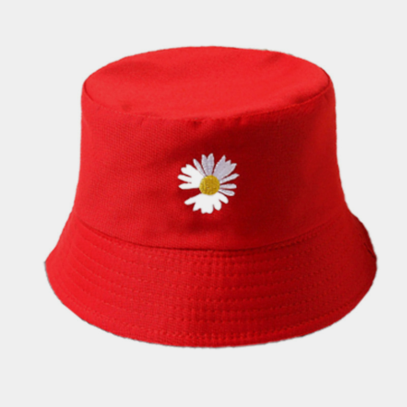 BK00019 Small Double Daisy Short Eaves Sun Block Hat Baldi