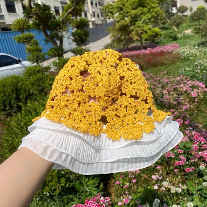 BK00047 Topi Baldi Wanita Dengan Potongan Renda