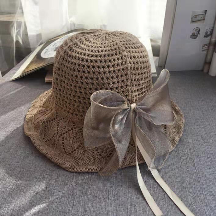 BK00032 Cotton Linen Topi Baldi Brim Lebar