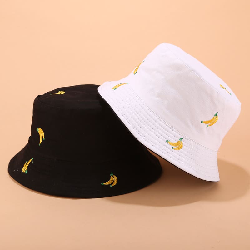 BK00060 Topi Baldi Wanita Corak Buah Pisang