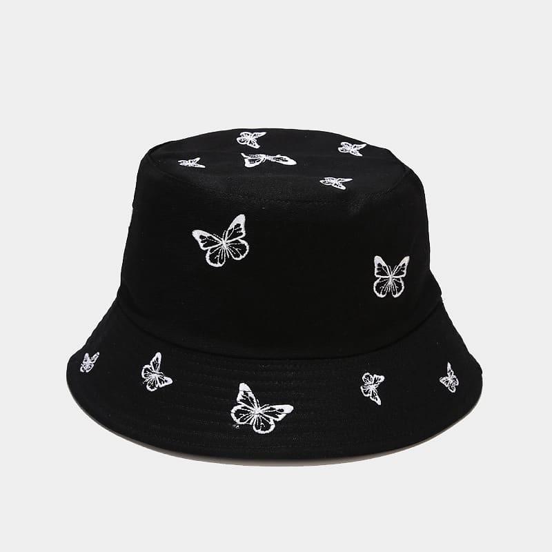 BK00052 Topi Baldi Dua Muka Bersulam Rama-rama
