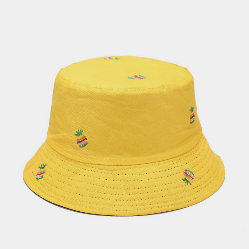BK00056 Topi Baldi Dua Muka Dengan Sulaman Nanas