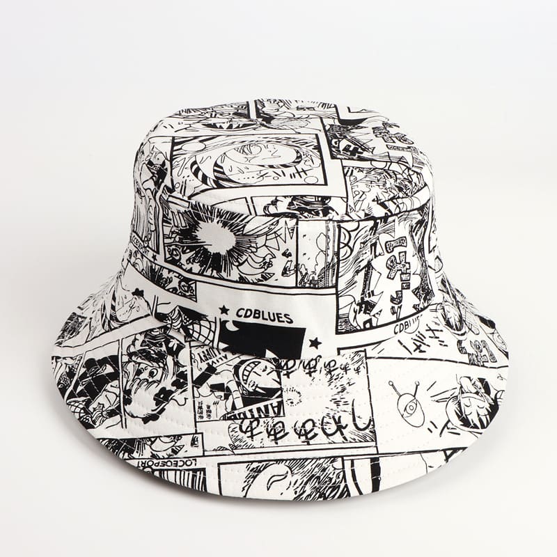 BK00051 Topi Baldi Corak Raja Lanun Hitam Putih