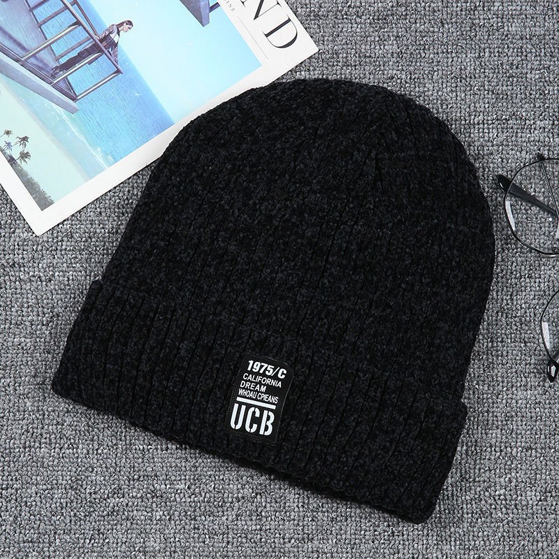 H00014 Chenille Topi Berkait Dewasa Menutupi Telinga