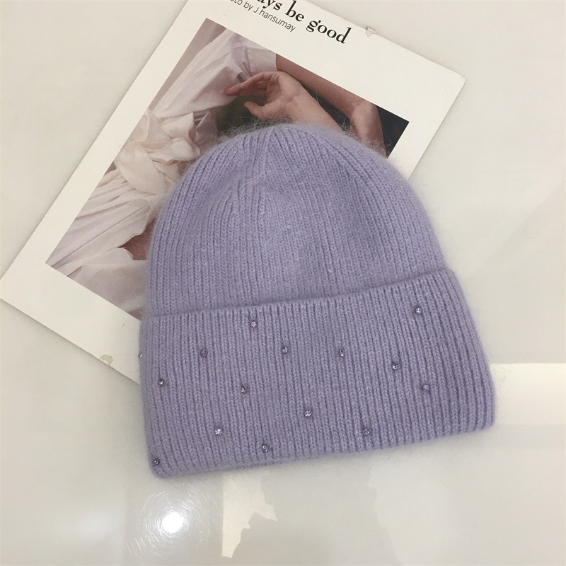 H00047 Topi Dikait Angora Permata bertatahkan berlian