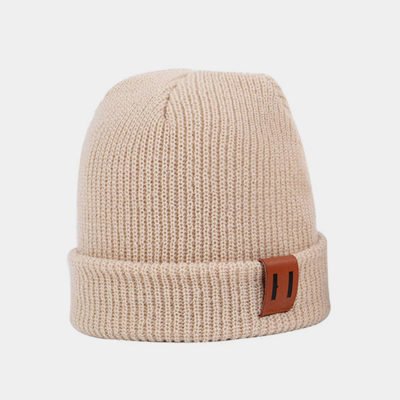H00044 Label Kulit Pinstripe Topi Berkait Ibu Bapa-anak