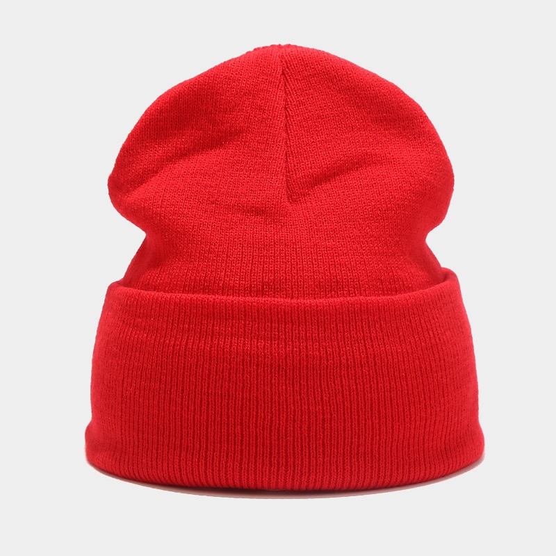 H00080 Topi Beanie Dikait Papan Cahaya Warna Tulen