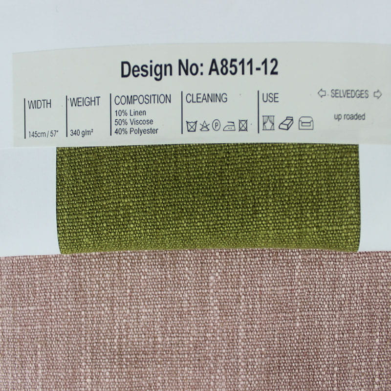 SM-A0032 Fabrik Sofa Linen Tiruan Pepejal Campuran Dicelup