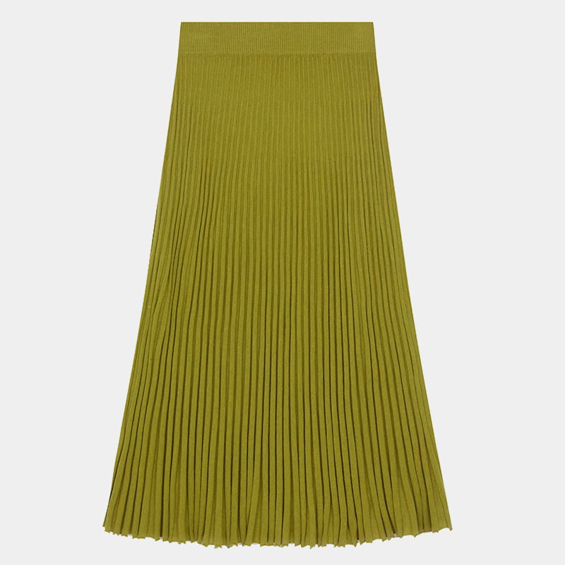 ML2236 Loose Arnab Teras Berpusing Skirt Bertali A-Garis Dua