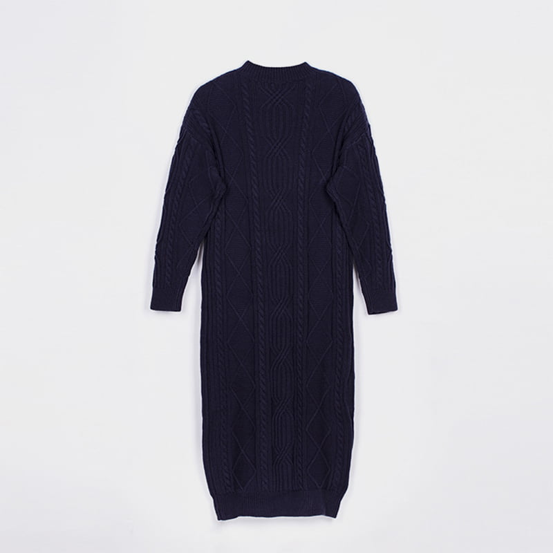 SM-K0032 Pakaian Berkait Jacquard Warna Pejal Wanita Musim Gugur/Musim Sejuk