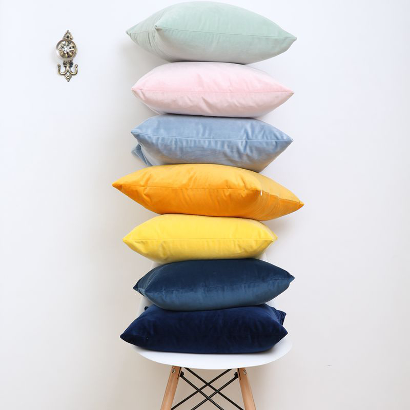 SM-B0012 Sarung Bantal Baldu Yang Mudah Dan Nipis Fabrik Sofa Baldu Belanda