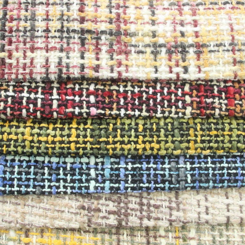 SM-A0030 Bahagian Buluh Dicelup Kain Sofa Linen Jacquard Berwarna-warni