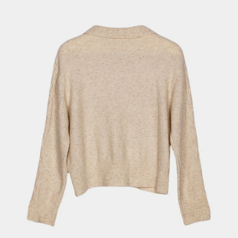 SM-K0012 Musim Bunga Musim Gugur Polo Lapel Warna Pepejal Pelompat Dikait Bawah Berongga SM-K0012 Musim Bunga Musim Gugur Polo Lapel Warna Pepejal Pelompat Dikait Bawah Berongga