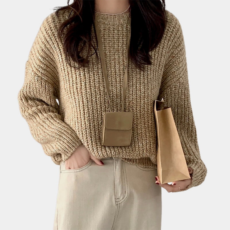 SM-K0028 Spring Lazy Crew Leher Berwarna-warni Lembut Berlilin Lengan Panjang Pelompat Rajutan SM-K0028 Spring Lazy Crew Leher Berwarna-warni Lembut Berlilin Lengan Panjang Pelompat Rajutan