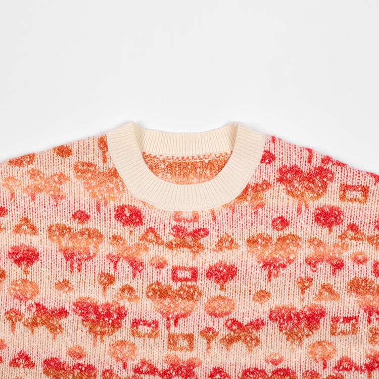 SM-K0038 Sweater Pullover Leher Bulat Pelompat Rajut Corak Tiga Dimensi Manis Wanita SM-K0038 Sweater Pullover Leher Bulat Pelompat Rajut Corak Tiga Dimensi Manis Wanita