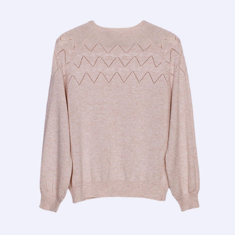 SM-K0042 Longgar Lengan Panjang Berkait Jumper Nipis Beralun Berongga Berikat Bawah Baju SM-K0042 Longgar Lengan Panjang Berkait Jumper Nipis Beralun Berongga Berikat Bawah Baju