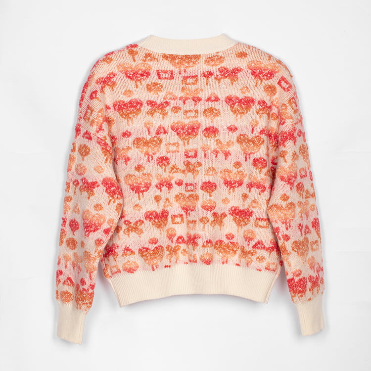 SM-K0038 Sweater Pullover Leher Bulat Pelompat Rajut Corak Tiga Dimensi Manis Wanita SM-K0038 Sweater Pullover Leher Bulat Pelompat Rajut Corak Tiga Dimensi Manis Wanita