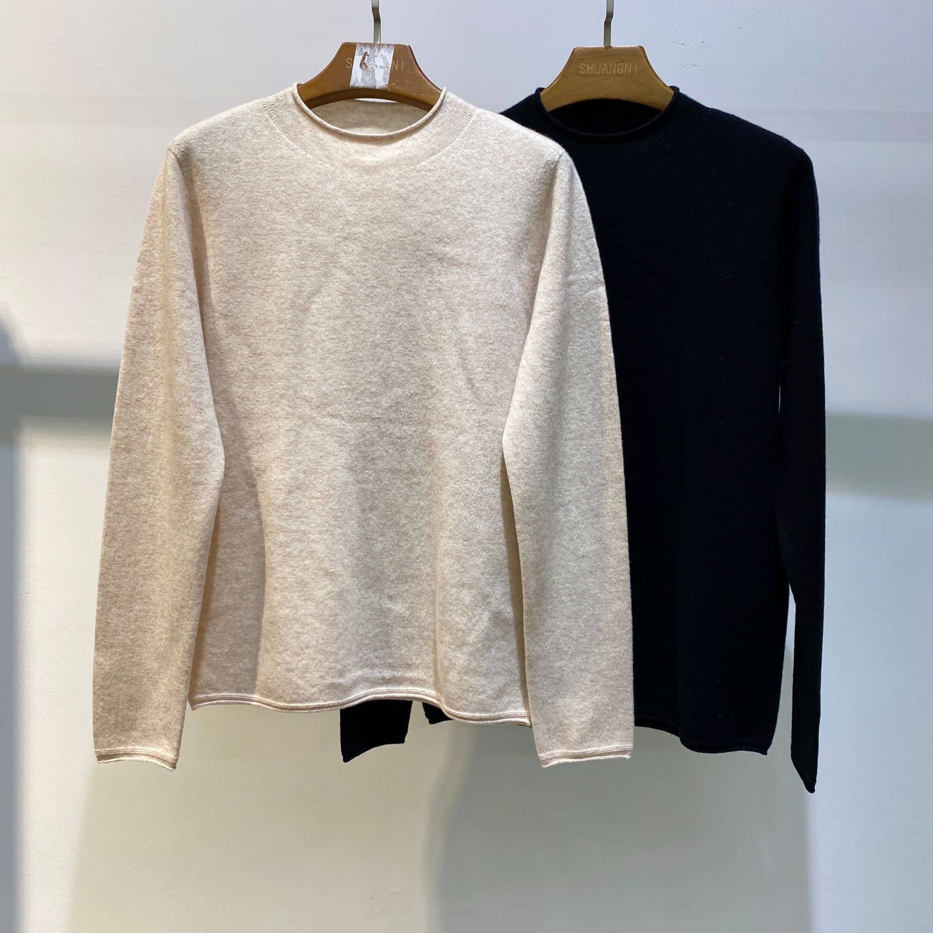 SM-K0031 Baju Bawah Jumper Berkait Bulu Lancar Musim Musim Gugur Dan Musim Sejuk