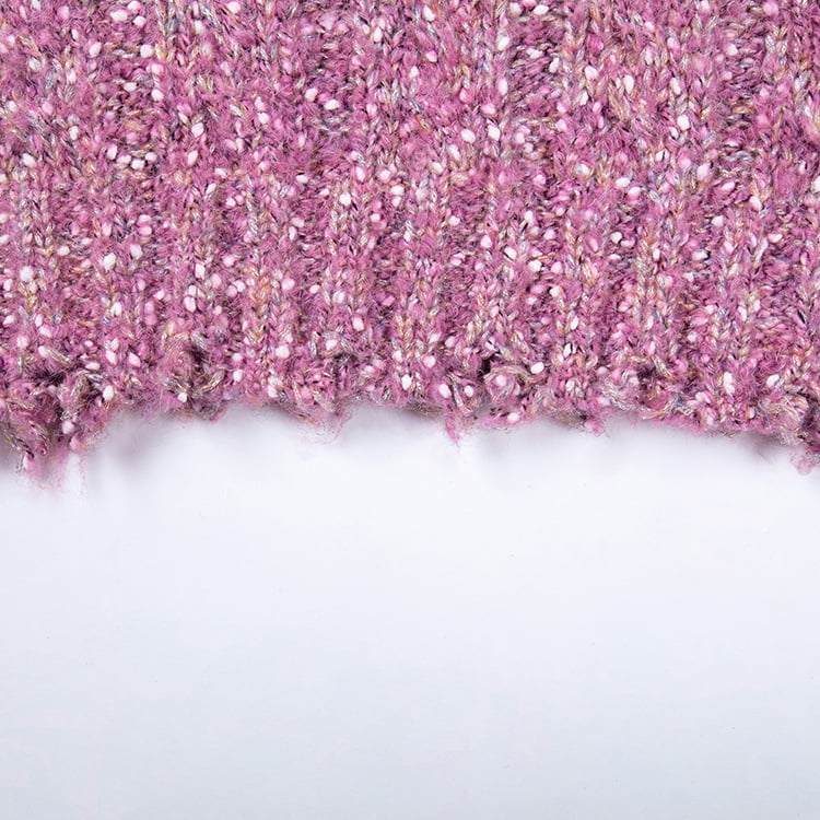 SM-K0037 Musim Bunga Dan Musim Gugur Garis Leher Bulat Keliman Raw Notch Wanita Jumper Rajutan SM-K0037 Musim Bunga Dan Musim Gugur Garis Leher Bulat Keliman Raw Notch Wanita Jumper Rajutan