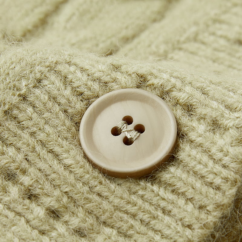 ML2213 Retro Japanese Avocado Green Handmade Knitted Cardigan Jacket ML2213 Retro Japanese Avocado Green Handmade Knitted Cardigan Jacket