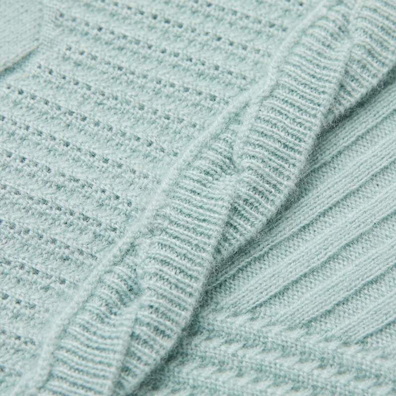 ML2218 V-Neck Twist Kardigan Knit Berdada Tunggal Dengan Butang Kelopak ML2218 V-Neck Twist Kardigan Knit Berdada Tunggal Dengan Butang Kelopak