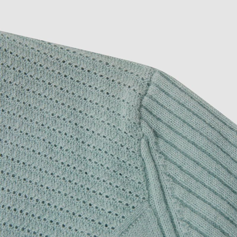 ML2218 V-Neck Twist Kardigan Knit Berdada Tunggal Dengan Butang Kelopak ML2218 V-Neck Twist Kardigan Knit Berdada Tunggal Dengan Butang Kelopak