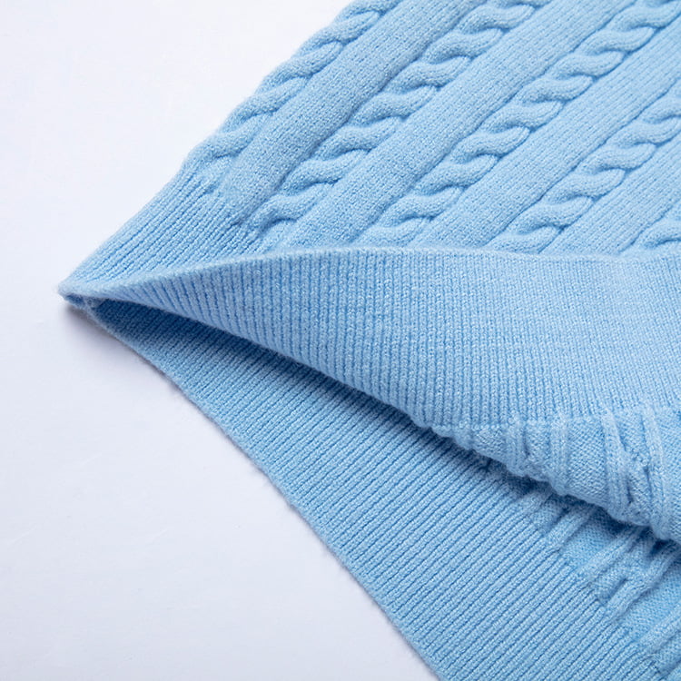 SM-K0035 Leher Krew Lengan Panjang Solid Jacquard Single Breasted Knit Cardigan Musim Bunga dan Musim Gugur SM-K0035 Leher Krew Lengan Panjang Solid Jacquard Single Breasted Knit Cardigan Musim Bunga dan Musim Gugur