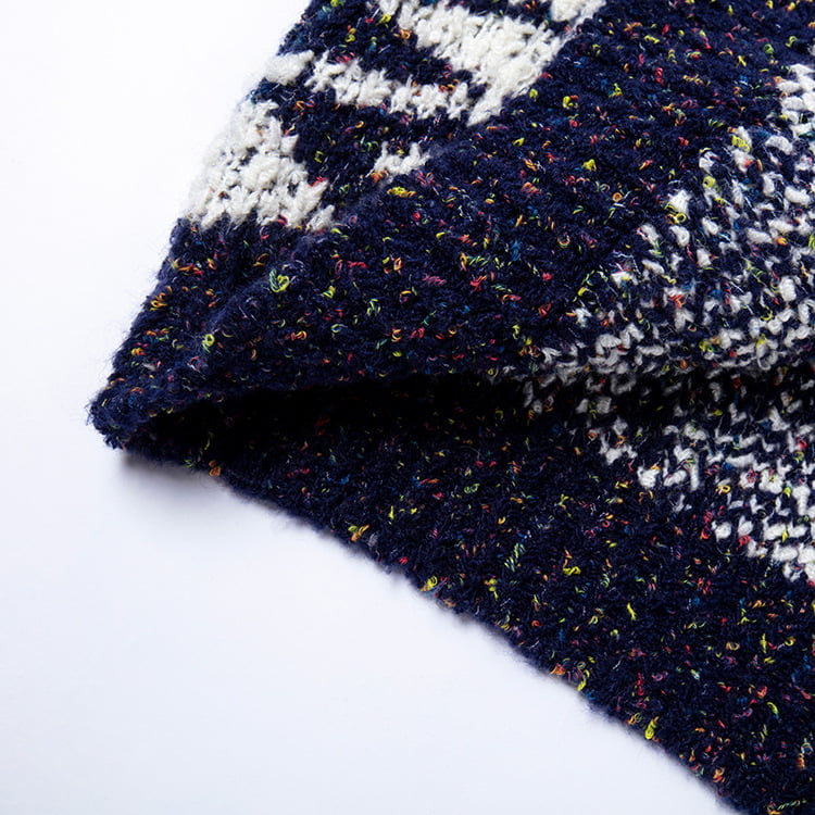 SM-K0036 Pakaian Luar Wanita Musim Gugur Dan Musim Sejuk Corak Geometrik Berbintik-bintik Cardigan SM-K0036 Pakaian Luar Wanita Musim Gugur Dan Musim Sejuk Corak Geometrik Berbintik-bintik Cardigan