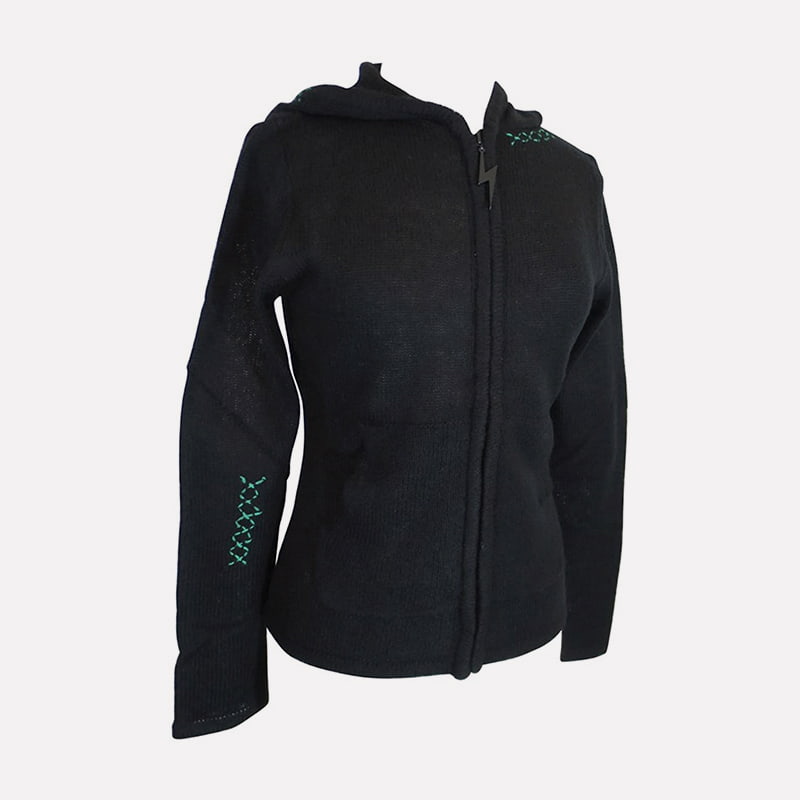 SM-K0098 Monogrammed Hooded Knitted Jumper Close-Knitted Jumper SM-K0098 Monogrammed Hooded Knitted Jumper Close-Knitted Jumper