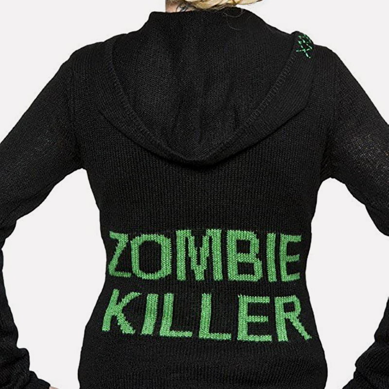 SM-K0098 Monogrammed Hooded Knitted Jumper Close-Knitted Jumper SM-K0098 Monogrammed Hooded Knitted Jumper Close-Knitted Jumper