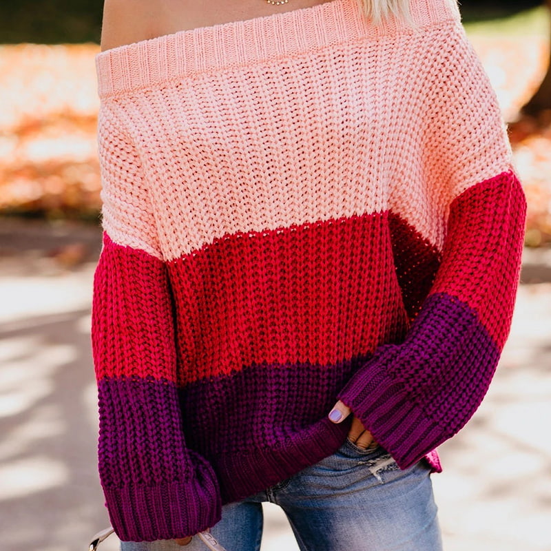 SM-K0080 Kru Leher Lengan Panjang Kontras Tampalan Bulu Dikait Jumper SM-K0080 Kru Leher Lengan Panjang Kontras Tampalan Bulu Dikait Jumper