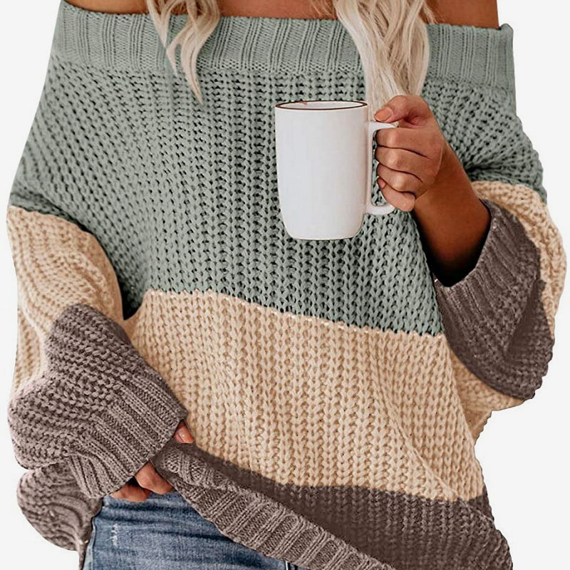 SM-K0080 Kru Leher Lengan Panjang Kontras Tampalan Bulu Dikait Jumper SM-K0080 Kru Leher Lengan Panjang Kontras Tampalan Bulu Dikait Jumper