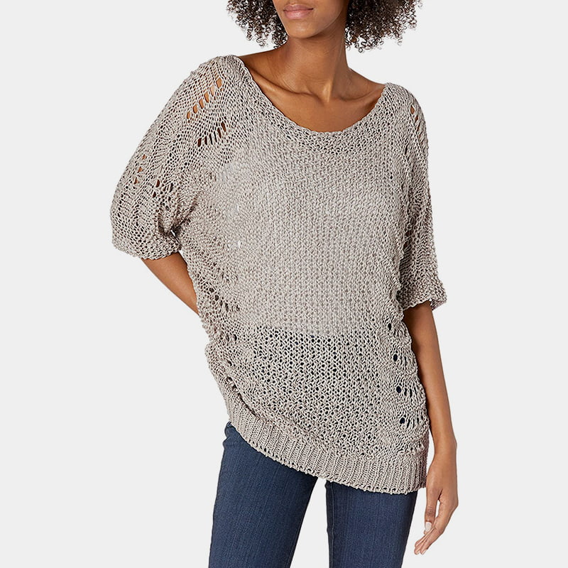 SM-K0060 Leher Kru Berongga Berkait Jumper Pelindung Matahari Lengan Pendek SM-K0060 Leher Kru Berongga Berkait Jumper Pelindung Matahari Lengan Pendek