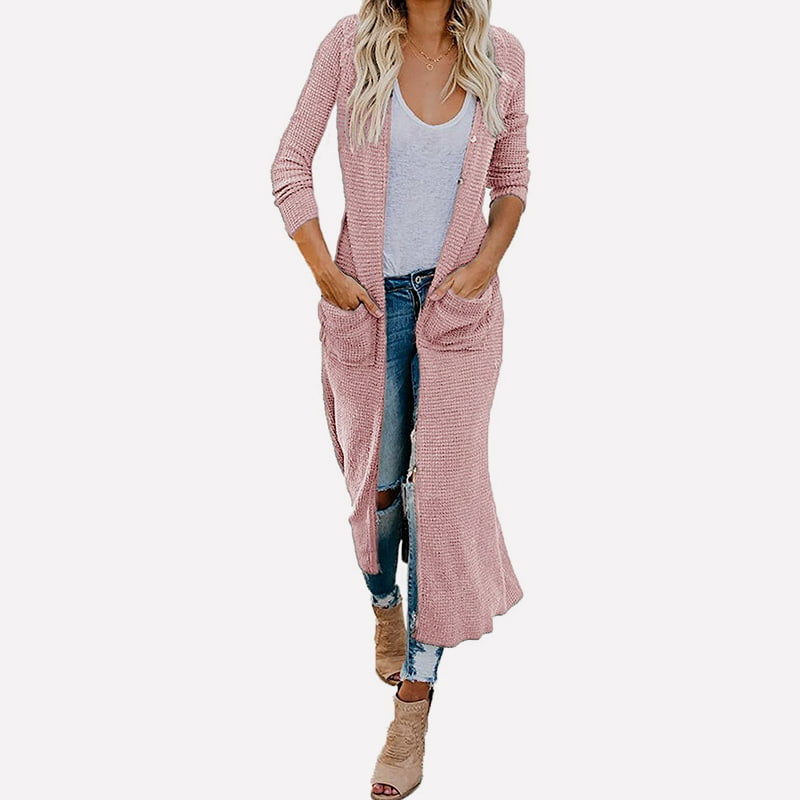 SM-K0074 V-Neck Pepejal Panjang Dengan Poket Jalinan Cardigan Coat SM-K0074 V-Neck Pepejal Panjang Dengan Poket Jalinan Cardigan Coat