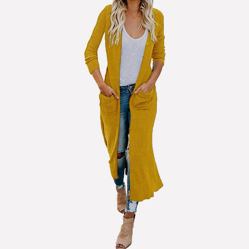 SM-K0074 V-Neck Pepejal Panjang Dengan Poket Jalinan Cardigan Coat SM-K0074 V-Neck Pepejal Panjang Dengan Poket Jalinan Cardigan Coat