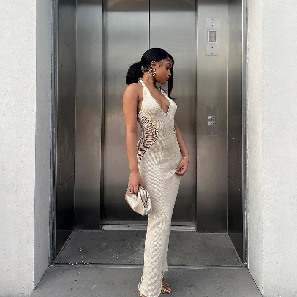 SM-K0073 Pakaian Berkait Halterneck V-Leher Tanpa Lengan Warna Pejal SM-K0073 Pakaian Berkait Halterneck V-Leher Tanpa Lengan Warna Pejal